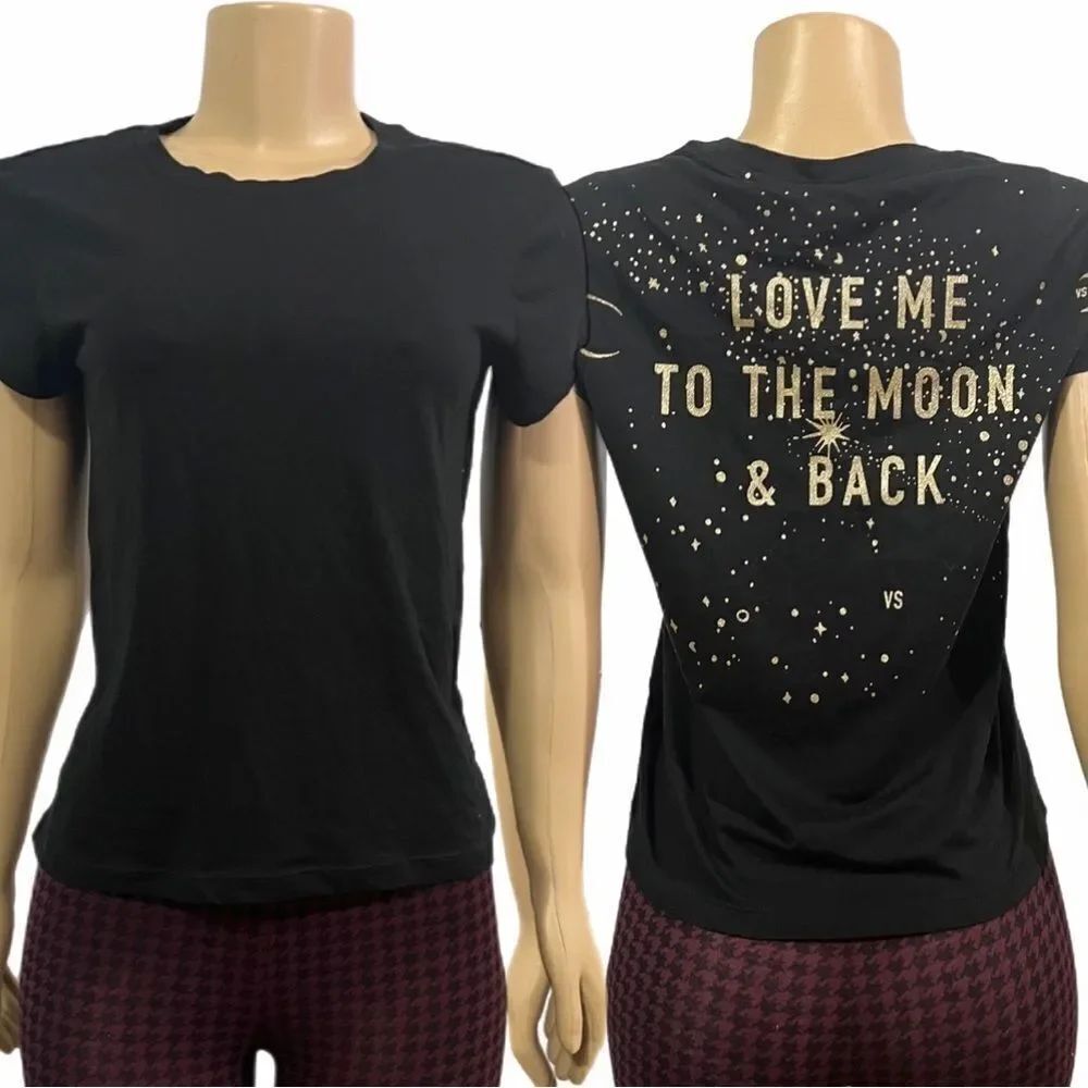 Victoria’s Secret Supersoft Crew Neck Short Sleeve T-shirt black Small